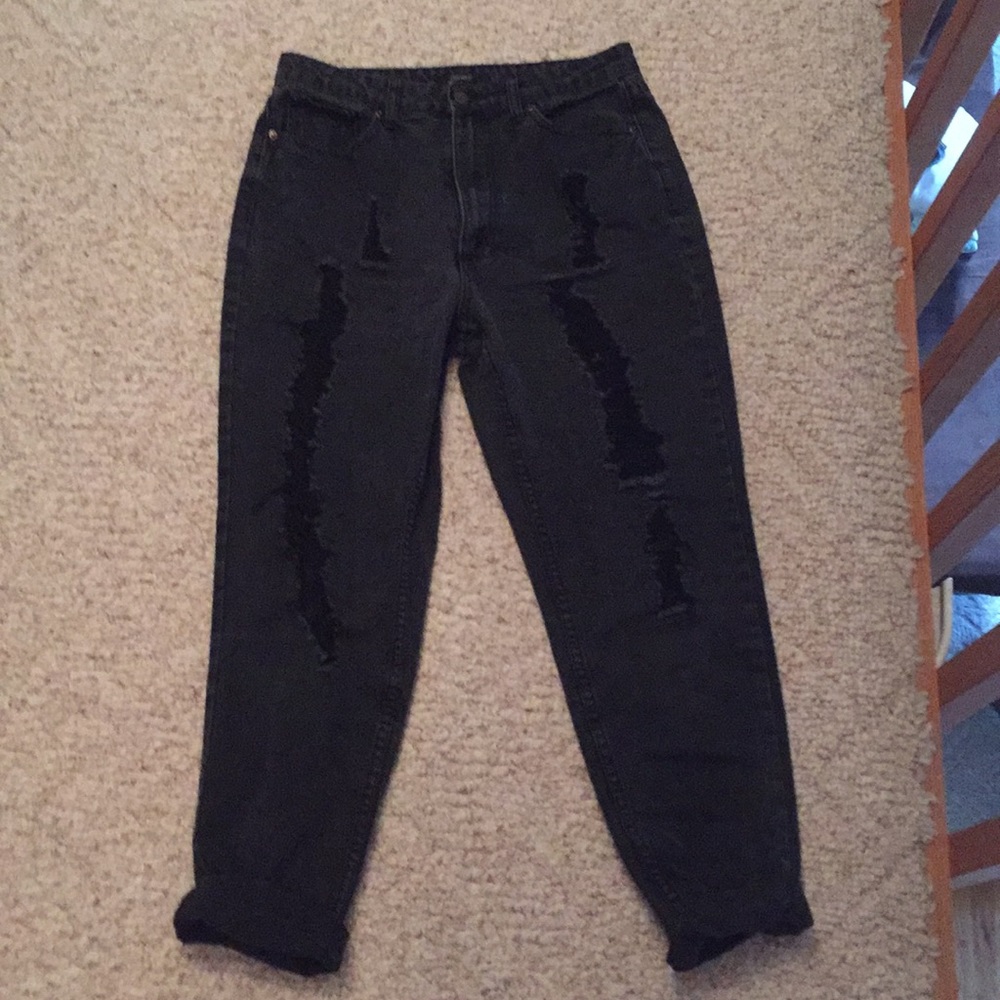 Size 28 Forever 21 high waisted ripped jeans